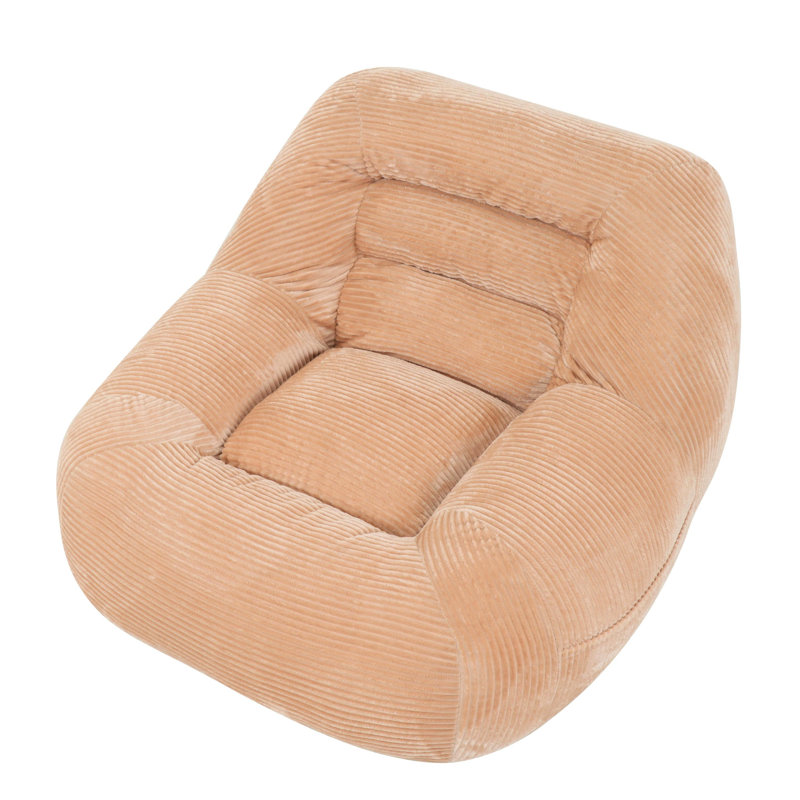Cozy Pink Couch In Corduroy Fabric For Bedroom, Dorm & Living Room, Soft And Comfortable, No Assembly, Ergonomic Design, 37.52 Wide, 31.24 Lb Fluffy Cloud Mini , Faux Fur, Non - Relaxing, 34.41 Deep,