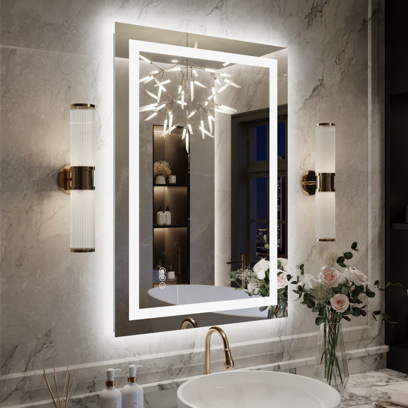 Miroir de salle de bain Lunara, 32 po x 24 po