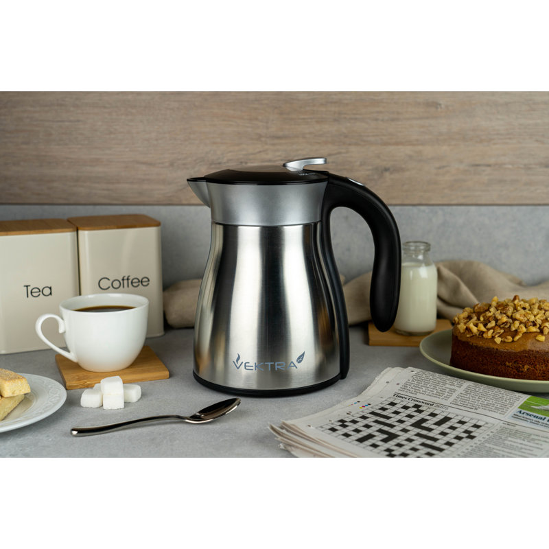 Vacuum Insulated Electric Kettles Vacuum Insulated Eco Friendly Easy Pour Kettle 1.5, 1.2, 1.7 Litre, 1.8 Quarts