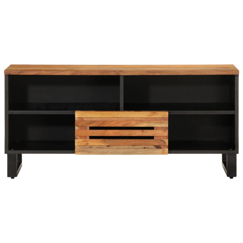 Unfinished TV Stand for TVs up to 24", Brown, white and pink