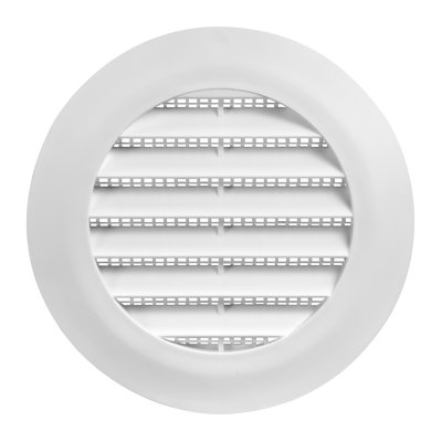 Lambro® 4-In. Plastic Flush-Mount Round Vent With Friction-Fit Collar, White, 174W