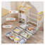 Ã‰tagÃ¨re pour enfants Ã  4 niveaux avec 8 bacs de rangement amovibles, organiseur de jouets gris, blanc et jaune