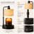Adjustable Candle Warmer Lamp, Linen Shade and Timer