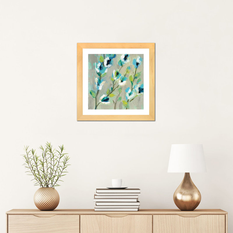 «Whimsical Branch I» par Silvia Vassileva - reproduction d'art, H 16 po x l 16 po x P 1 po, Blanc, Papier encadré blanc