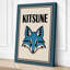 Kitsune Spirit Art Deco - Wrapped Canvas-538427687-538427710
