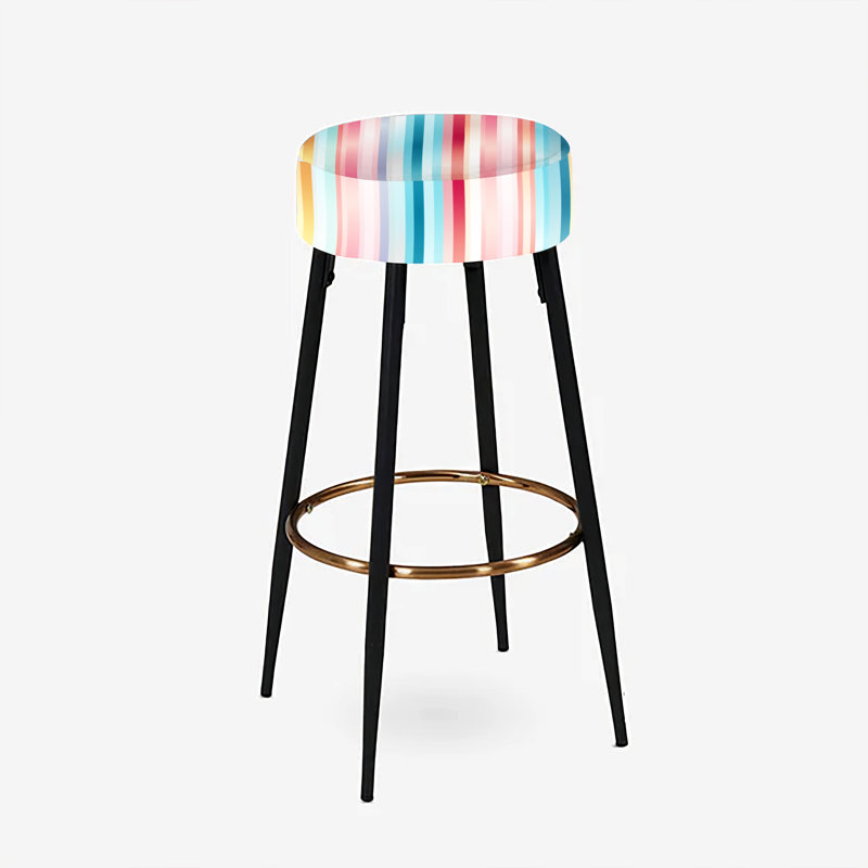 Ensemble de 2 tabourets rayés Rainbow