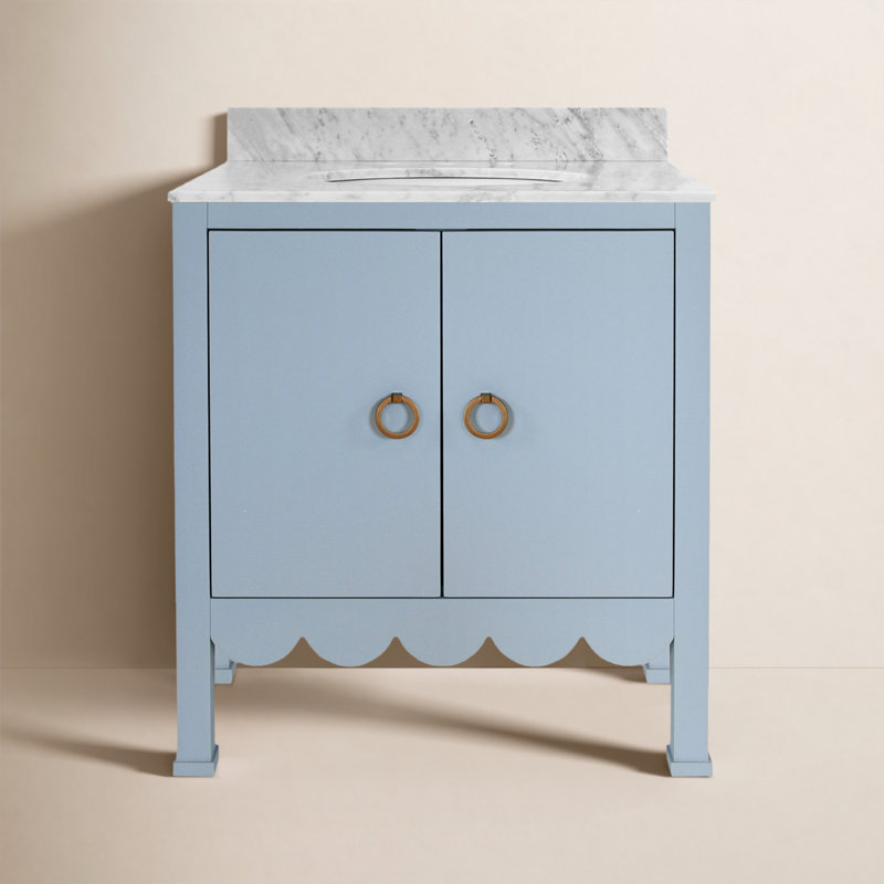 Kealey 30.5'' W Single Vanity, Matte Light Blue