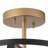 Jekiah 3-Light Bulbs Industrial Black Finished Vintage Semi Flush Mount Light Fixture