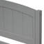 Lit plateforme simple avec lit gigogne, gris