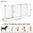 Amberlynne Free Standing Pet Gate With Door