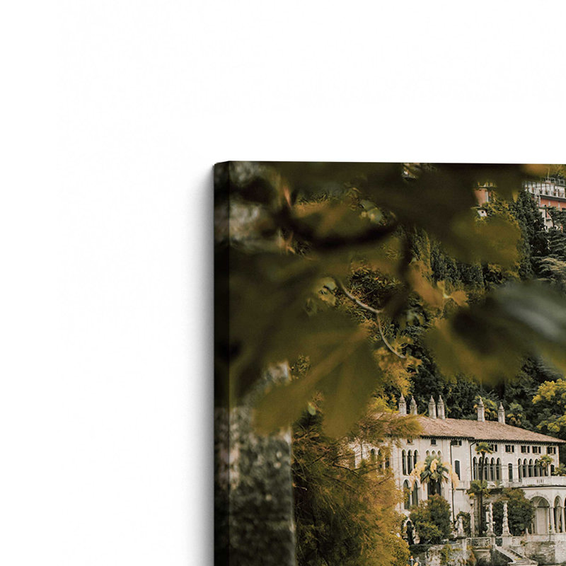 Impression sur toile tendue Lakeside Mansion, H 24 po x l 36 po x P 1,25 po, Toile tendue