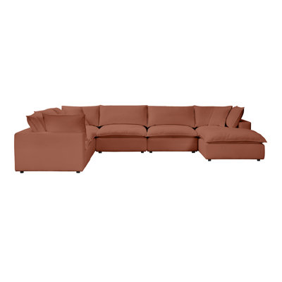 Canapé modulaire réversible de coin de 59 po avec repose-pieds Ellaria