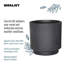 Slate Effect Reinforced Stone Outdoor Plant Pot, Frostproof Garden Flower Pot, Round Garden Planter with Drainage Holes-93635354-93635355