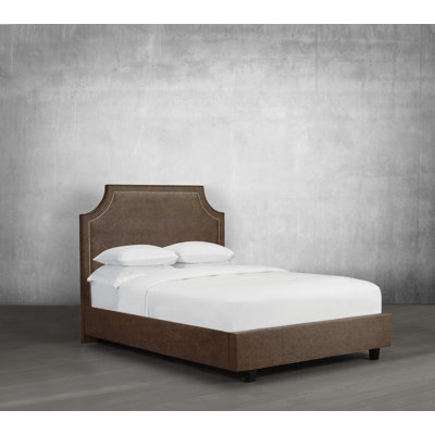 Lit plateforme en tissu d’ameublement