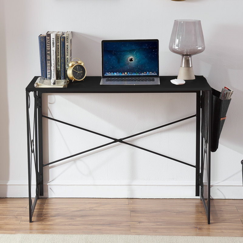 Keld Metal Base Computer Desk, Black