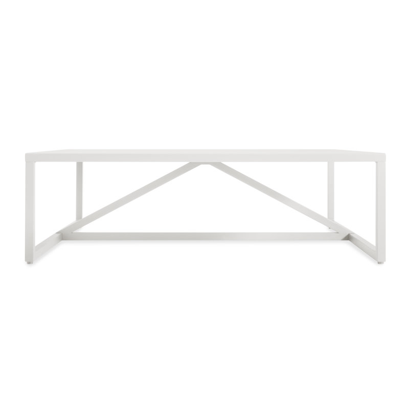 Strut Outdoor Coffee Table, Carbon, 14" H x 54" W x 20" D