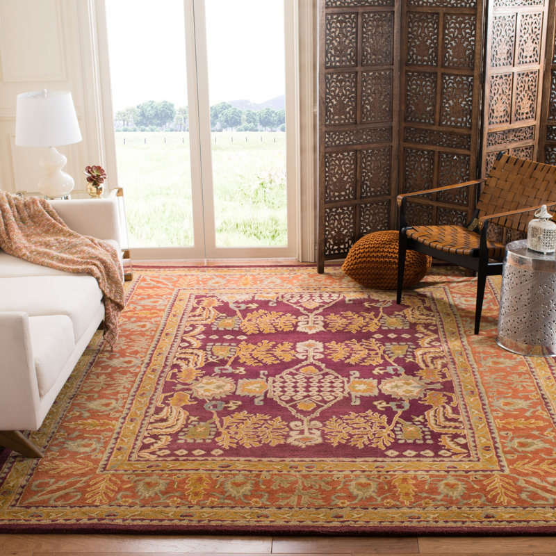 Molter Bergama Hand Tufted Wool Oriental Rug, Rectangle 9'6" x 13'6"