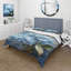 Ensemble de housse de couette en microfibre / polyester Blue Hydrangea Subtle Serenade-908335670