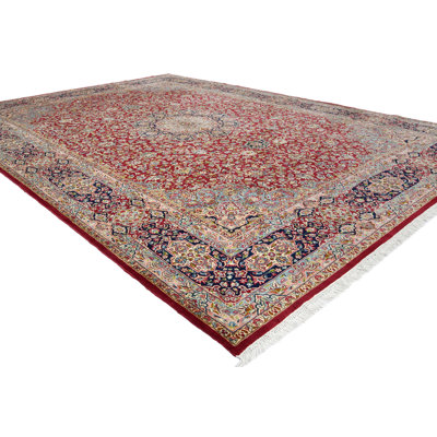 Tapis oriental rétro très grand à motif floral 9 pi 7 po x 13 pi 6 po