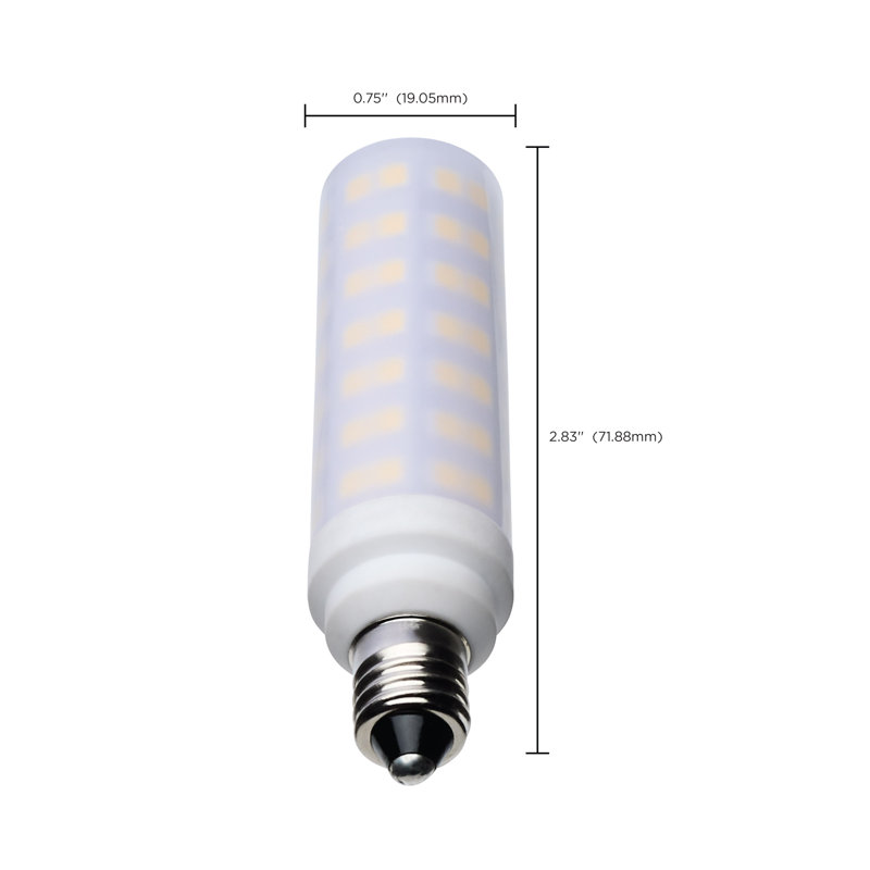 6,5 watts T6 DEL - finition givrée - base E11 - 120 volts, 5000