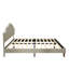 Lit plateforme tapissier grand en lin avec tête de lit ajustable