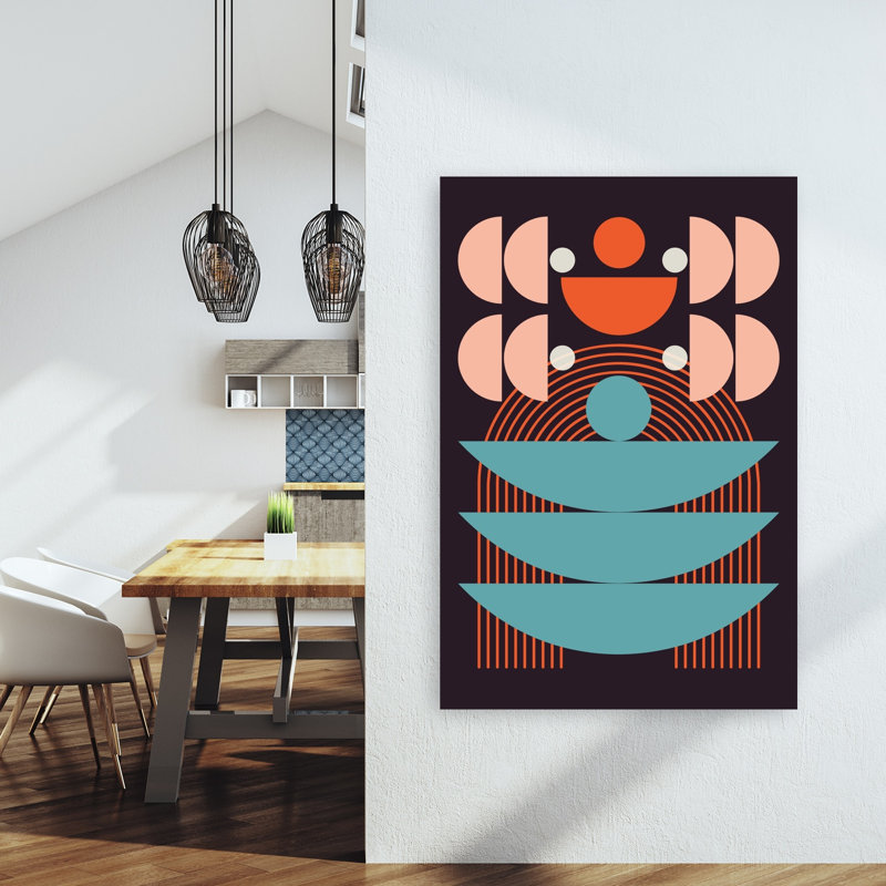 Reproduction d'art géométrique abstrait géométrique, 60" H x 40" W