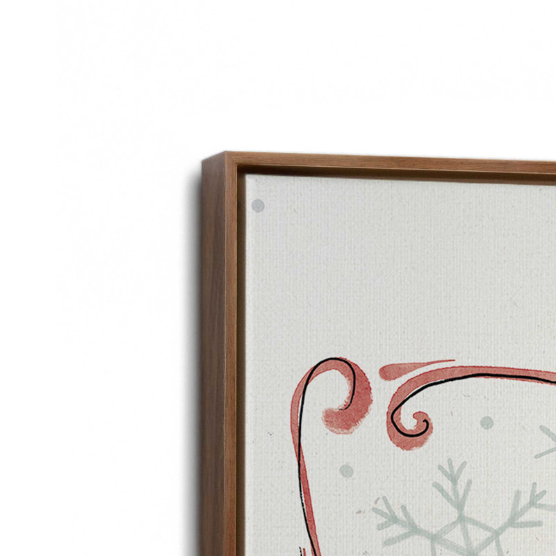 Père Noël, ensemble de 2 reproductions d'art sur toile, Walnut, Impression encadrée sans passe-partout, 49" H x 66" W