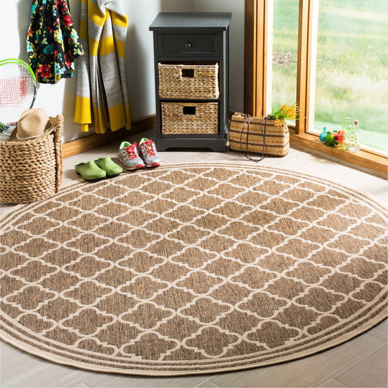 Ferrill Linden 100 Performance Geometric Indoor/Outdoor Area Rug