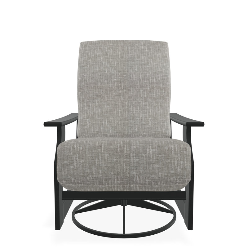 Chaise berçante pivotante en polymère St. Catherine, Graphite, Étain