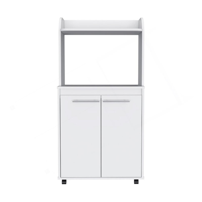 Charlotte 1-Shelf 2-Door Kitchen Pantry White