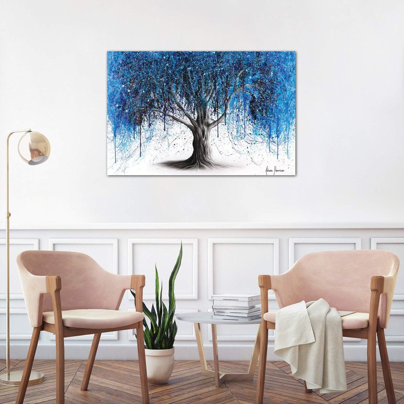 Blue Midnight Tree by Ashvin Harrison - Wrapped Canvas Print, 101.6 cm H x 66.04 cm W x 3.175 cm D