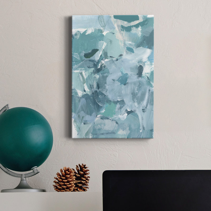 Soft Teal I - Wrapped Canvas Print, 12" H x 8" W x 1" D