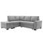 Canapé-lit modulaire, canapé d'angle en forme de L canapé avec repose-pieds avec rangement et accoudoirs cachés et charge USB pour le salon, gris-430945726