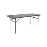 Rectangular Plastic Folding Event Table With Carrying Handle, Portable Banquet Table