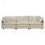 Canapé modulaire en U avec repose-pieds réversible, canapé d'angle convertible 5 places avec 2 repose-pieds, canapé moderne minimaliste doux pour le salon-1350651555
