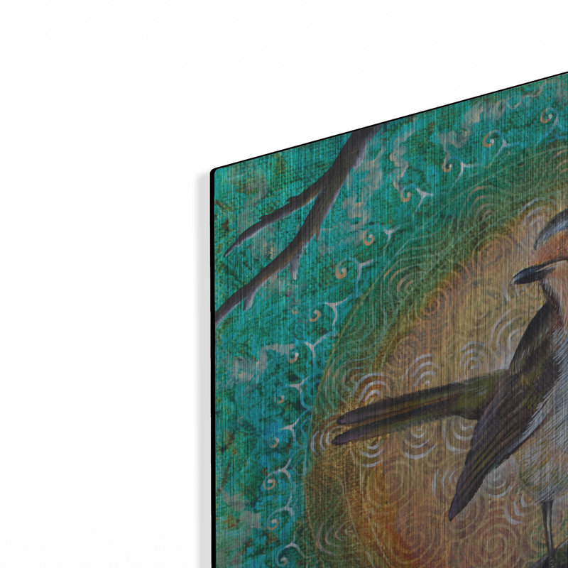 «Robin» par Verena, art mural en métal sauvage, H 24 po x l 24 po