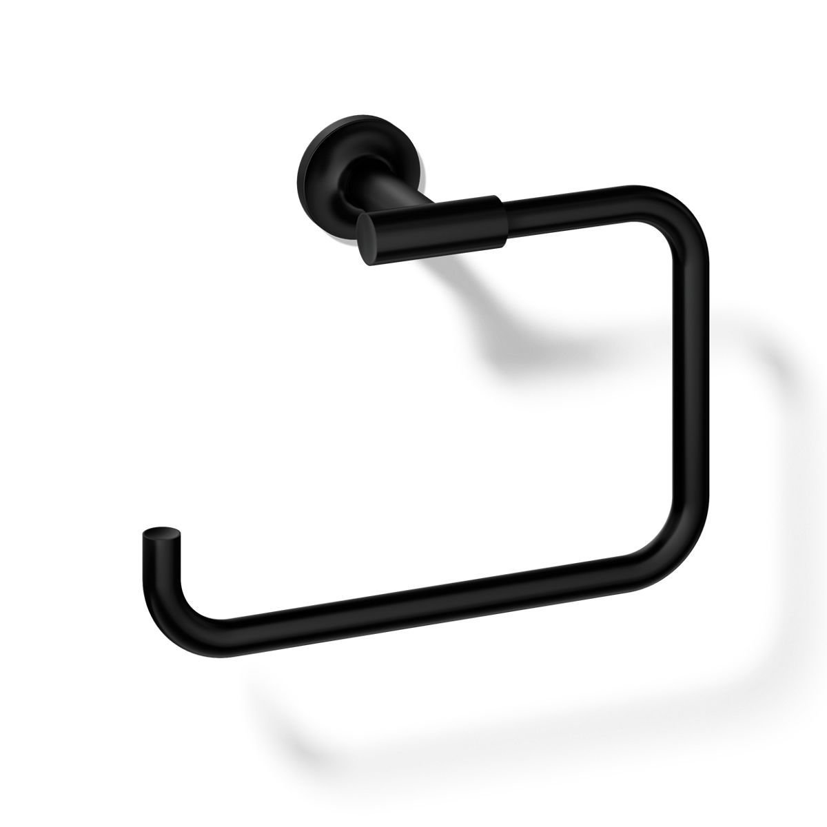 Purist Wall-Mounted Towel Ring, Matte Black