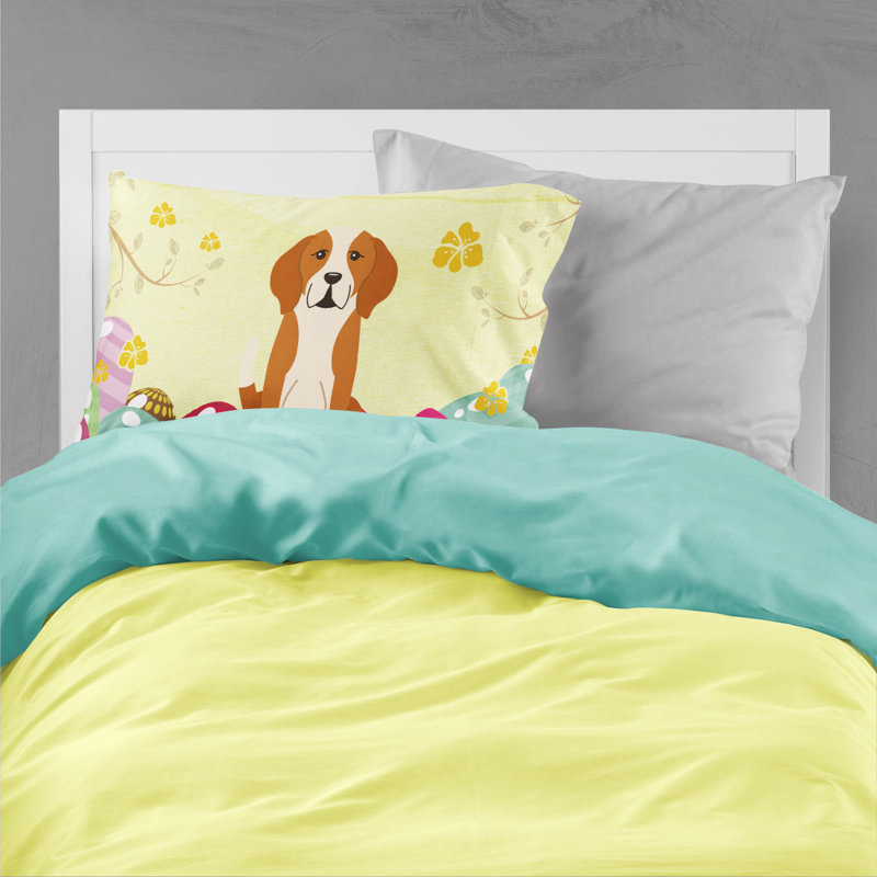 Taie d’oreiller œufs de pâques, Foxhound anglais