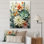 Rexlake «Green White Succulents Flowers Serene Succulents I», art mural encadré