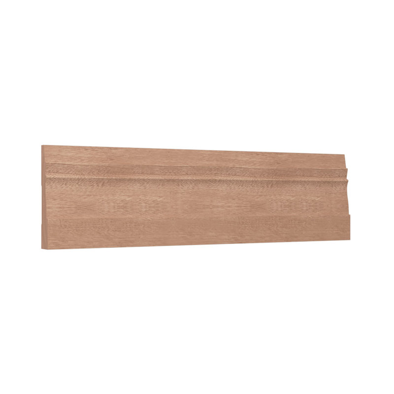 WM631 - Moulure de bois franc massif de plinthe coloniale Americraft, P 9/16 po x l 3 1/4 po x L 96 po, acajou Sapele, Sapele