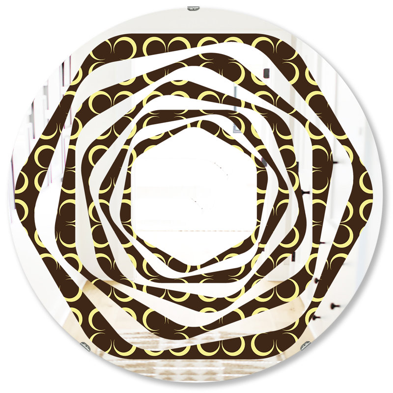 Miroir mural sans cadre à motif floral II, H 31,5 po x l po