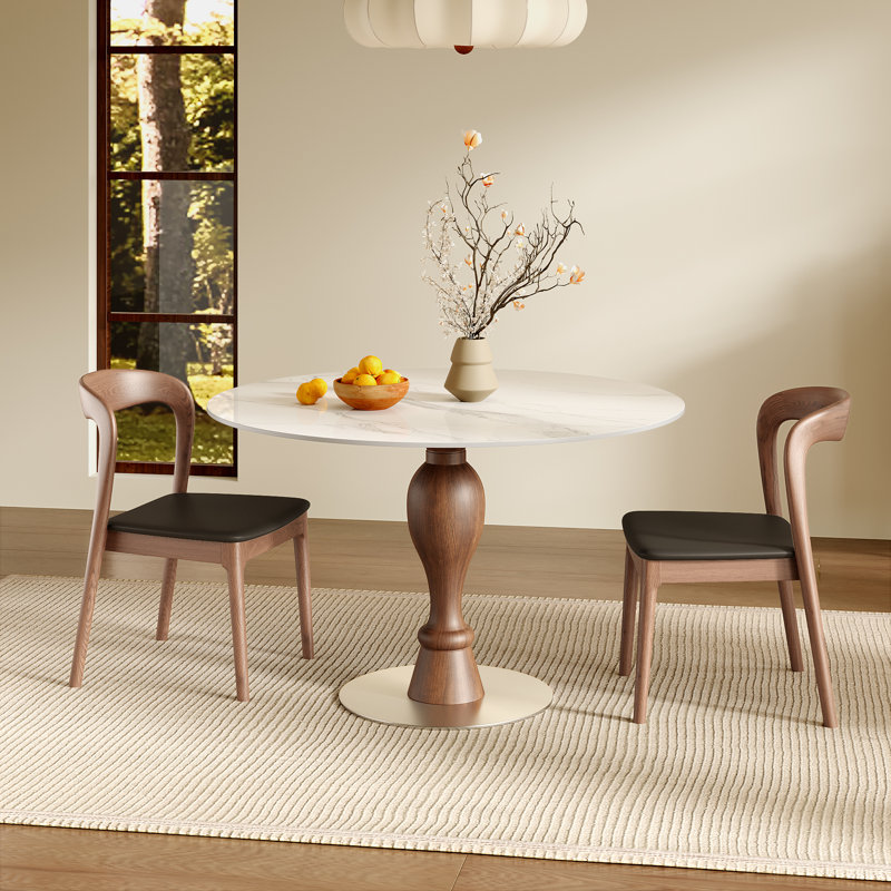 Ensemble de chaises bistro 39 "/ 43" pour 2 à 4 tables de salle à manger coin-repas avec base en pierre frittée et base en métal
