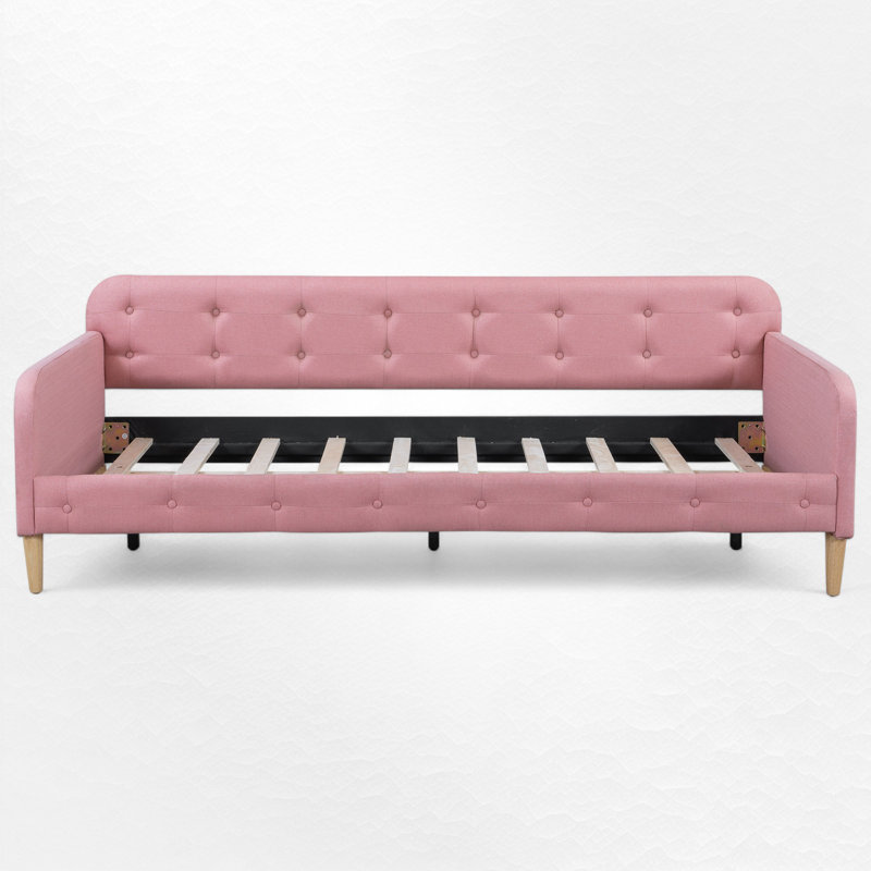 Upholstered Daybed, Twin, Pink