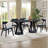 Modern Dining Table, Oval Table With Sturdy Pedestal Base-355610672