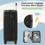 Ensemble de bagage 5 pièces, valise de transport rigide, bagage extensible avec sacs de voyage, roulettes, verrou TSA-126941700