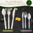 200 Piece Compostable Disposable Flatware Silverware Set- 50 Settings
