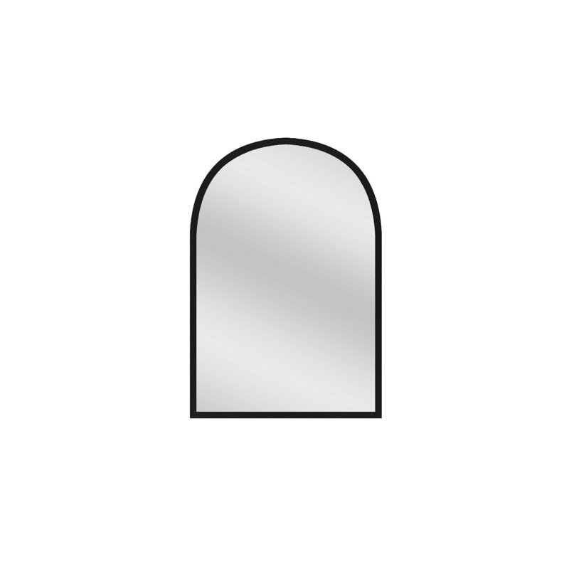 100% MDF Ecological Flotal-E Mirror Arched Mirror, Black