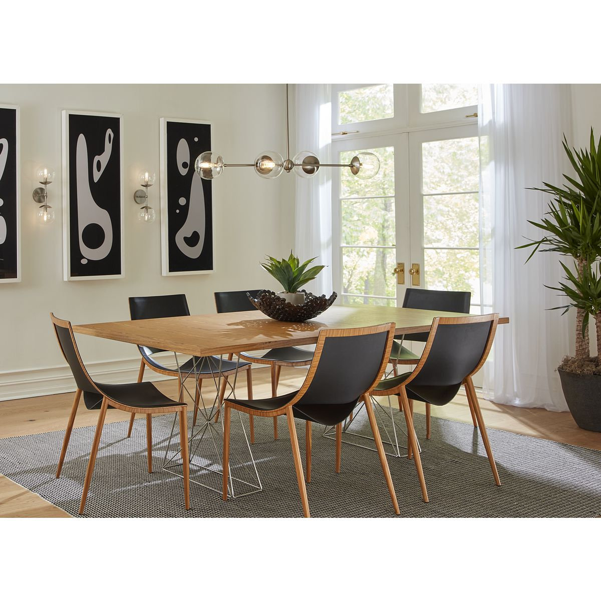 4-Light Chandelier, Brushed Nickel