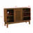 Wood Console Table with 2 Doors, Solid Wood Feet