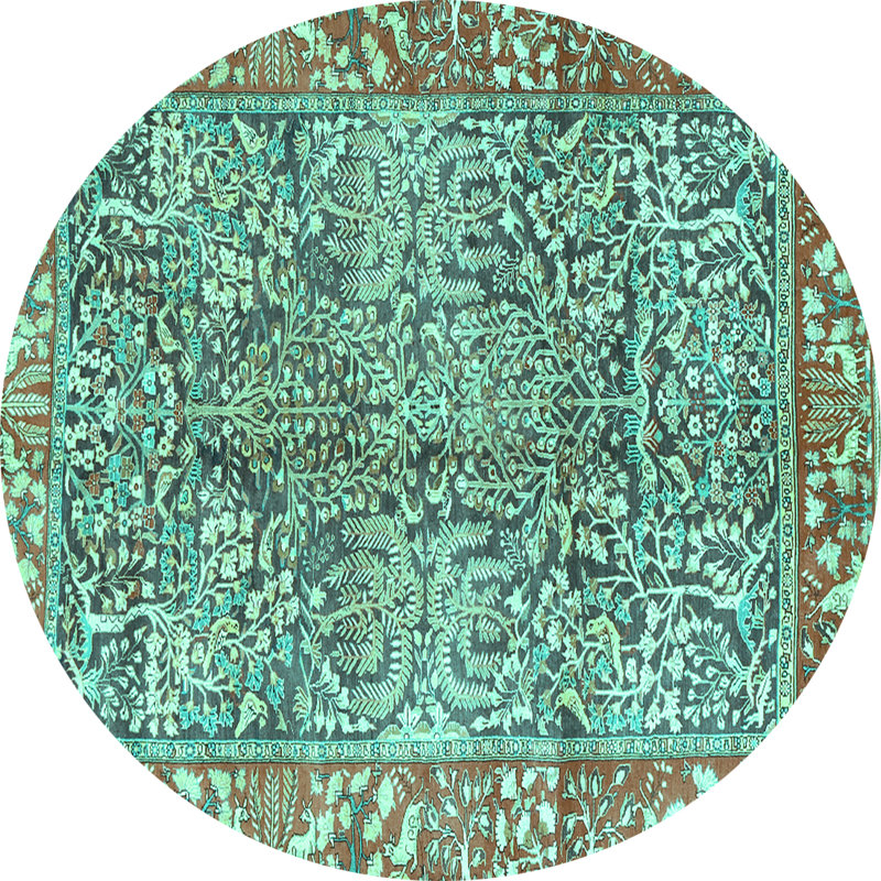 Marsibil Performance Abstract Indoor Rug, Round 5'